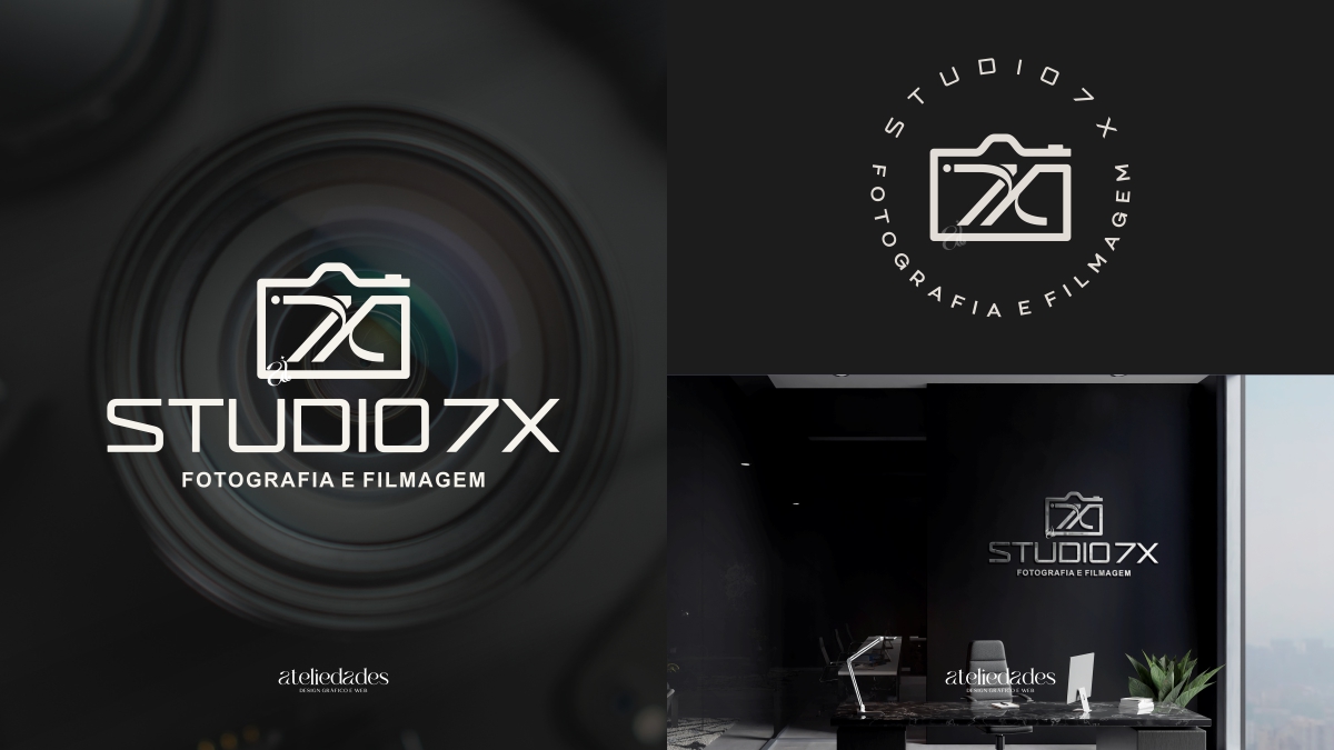 ateliedades criação de logotipo fotografia e filmagem studio7x