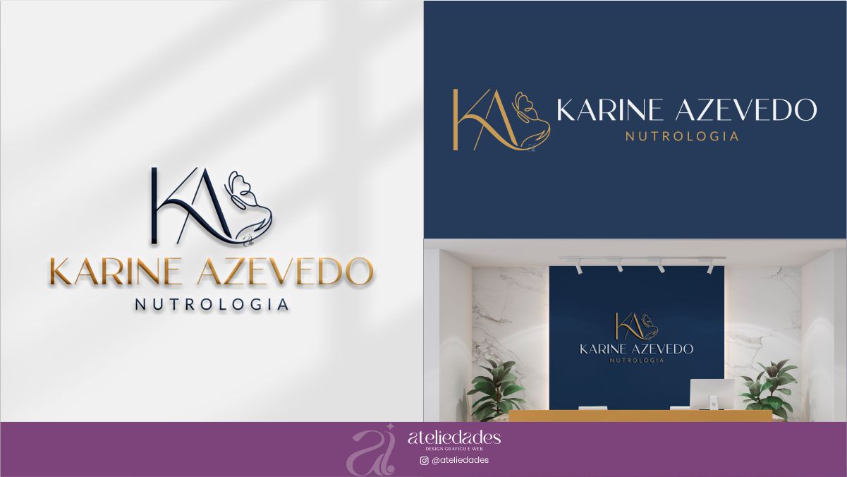 criação de logotipo nutrologia nutrição karine azevedo