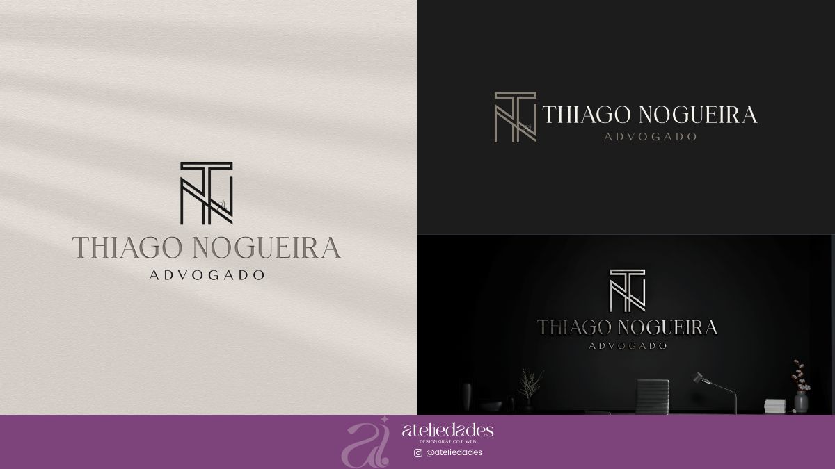 logotipo advogado escritório de advocacia thiago nogueira