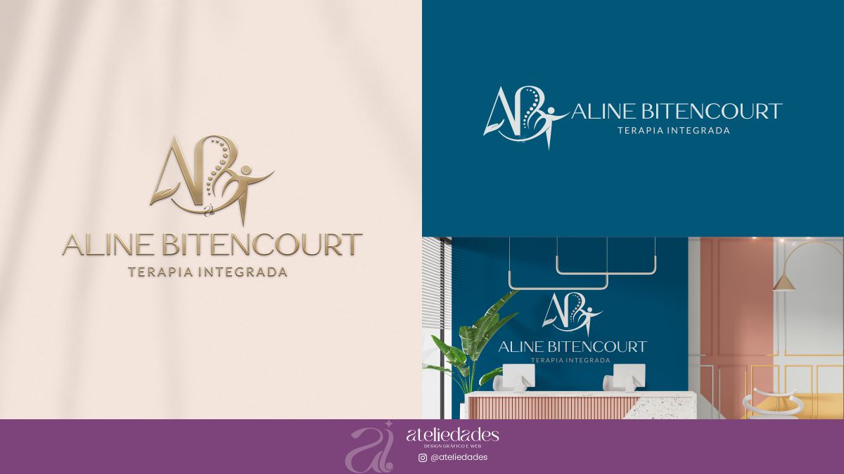 logotipo fisioterapia massoterapia integrada aline bitencourt