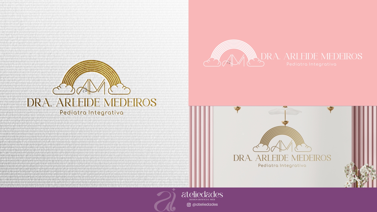 criação de logotipo pediatria dra arleide medeiros