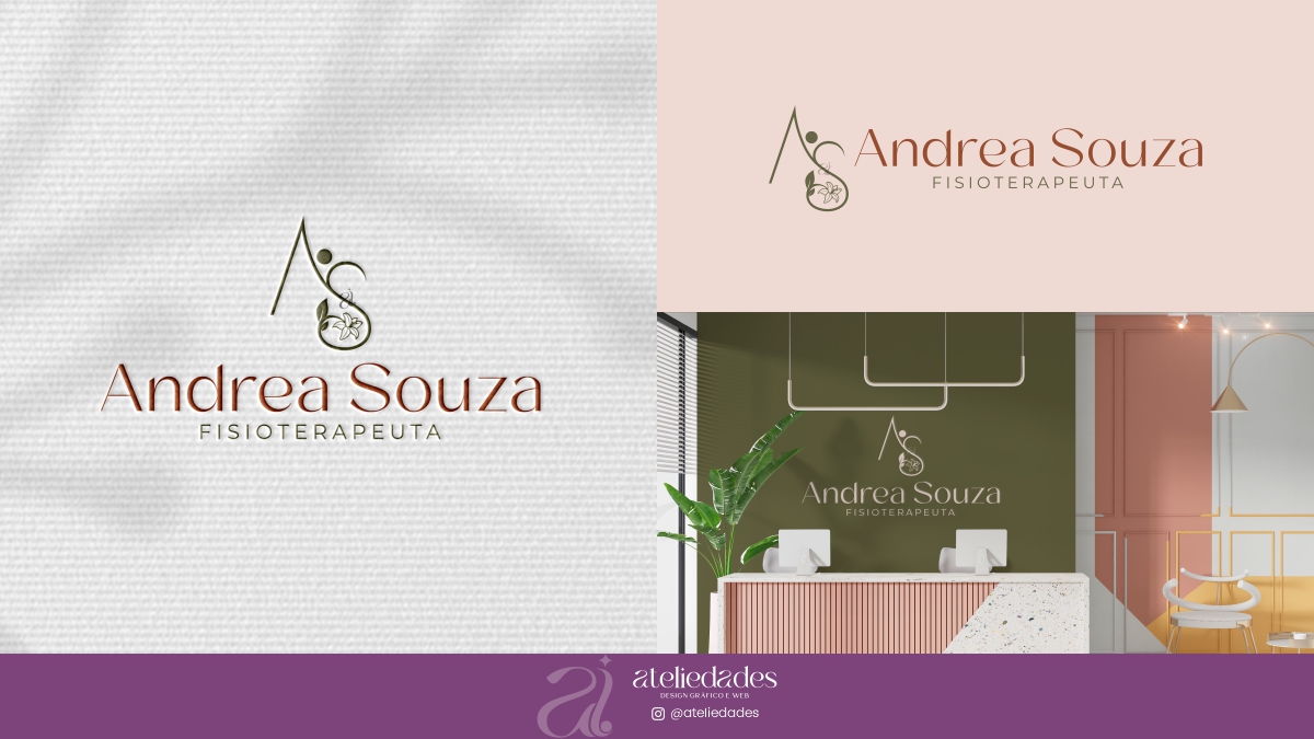 logotipo para fisioterapia andrea souza