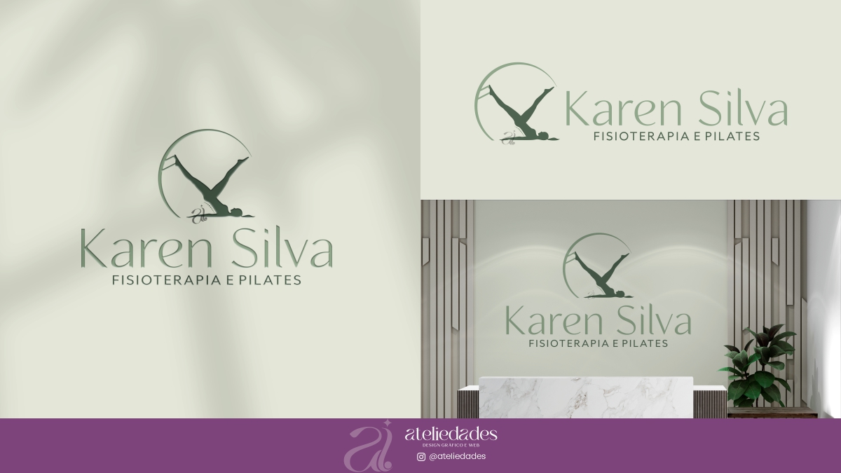 criar logo fisioterapia e pilates karen silva